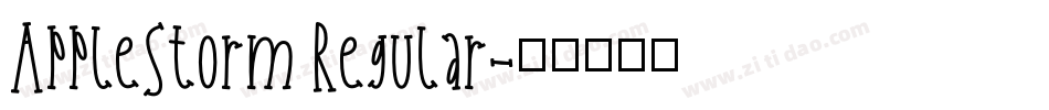 AppleStorm Regular字体转换